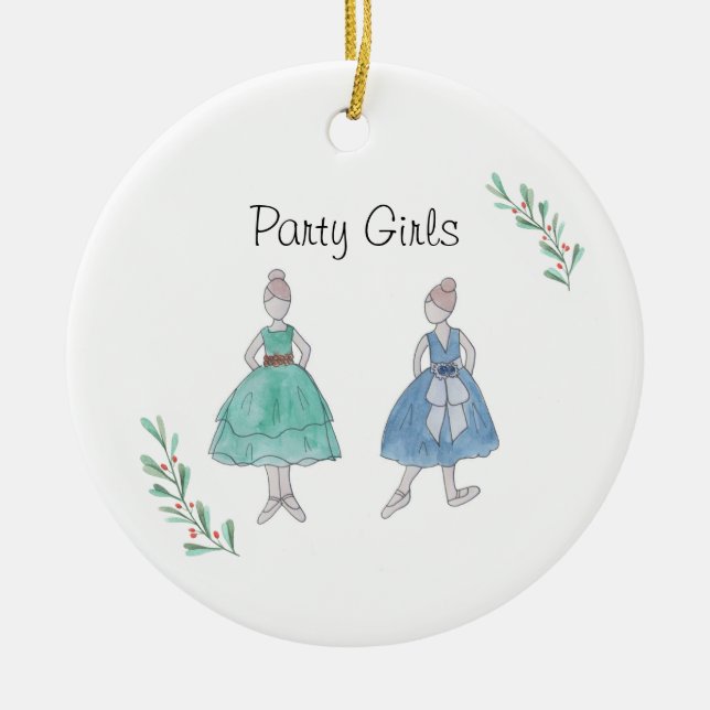 Enfeite de Natal Personalizável das Meninas da Fes (Frente)
