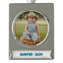 Ornamento de Banner Retrato, Menino - Retrato Esco