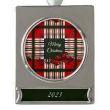Ornamento de Metal Personalizado Feliz Natal