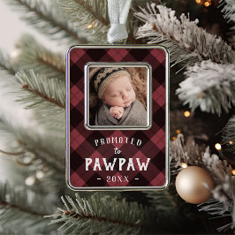 Enfeite De Natal Prateado Com Foto Promovido a Pawpaw | Baby Photo Grandpa