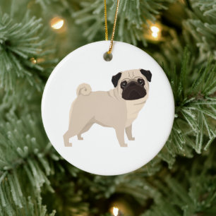 Enfeite de Natal Pug