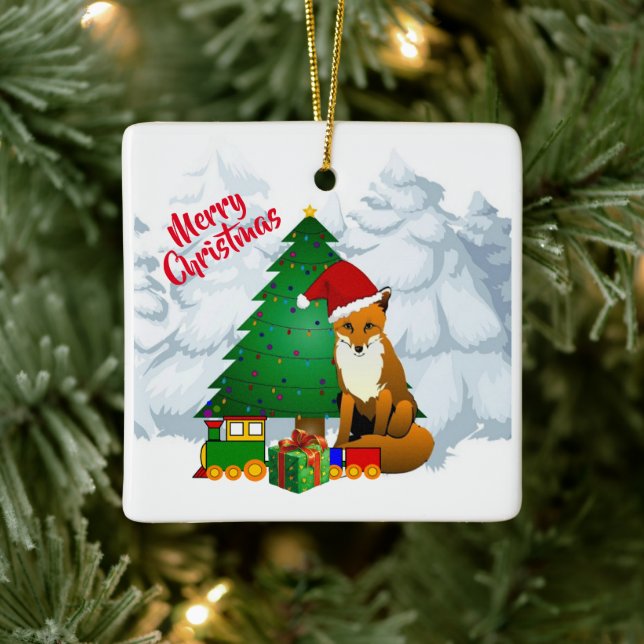 Enfeite de Natal Raposa Feliz Natal (Árvore)