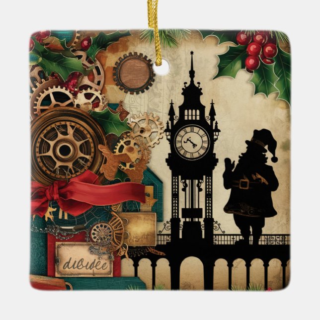 Enfeite de Natal Steampunk (Frente)