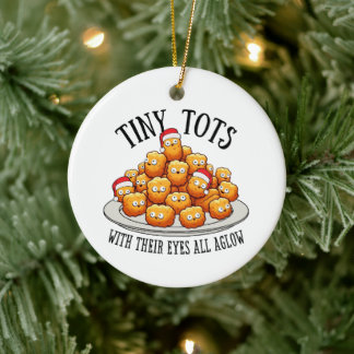 Enfeite de Natal Tiny Tots | Tator Tot Piada de Co