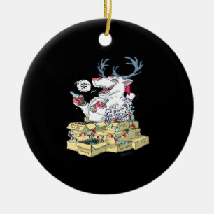 Enfeite de Natal Veado Rena Bêbada de Natal