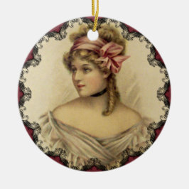 Enfeite de Natal Vintage Mulher Vitoriana