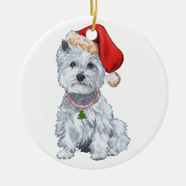 Enfeite de Natal Westies (Frente)