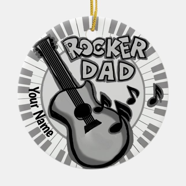 Enfeite de Pai Rocker (Frente)