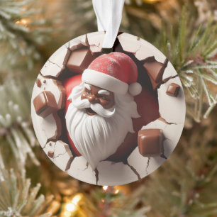 Enfeite de Papai Noel com Alegria Festiva