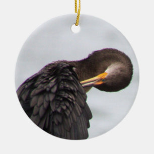 Enfeite de Pássaro Cormorão