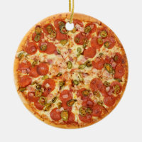 Enfeite de Pizza de Pepperoni Comida de Lanche