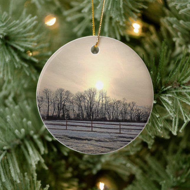 Enfeite de Pôr do Sol de Inverno  (Árvore)