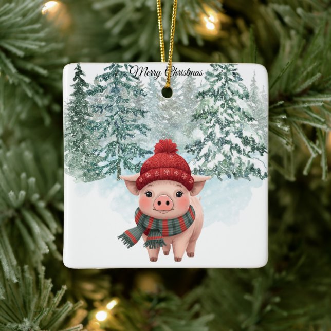 Enfeite de Porco de Natal (Árvore)