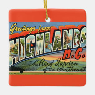 Enfeite de Postal de Highlands NC