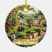 Enfeite de presente de jardim personalizado para a