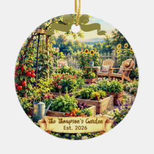 Enfeite de presente de jardim personalizado para a