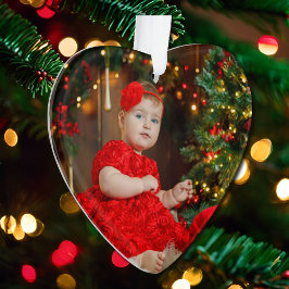 Enfeite de Presente de Natal com Foto e Ano ou Tex