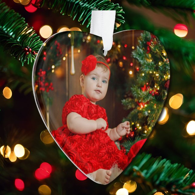 Enfeite de Presente de Natal com Foto e Ano ou Tex (Criador carregado)