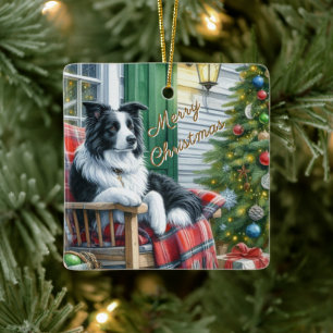Enfeite de presente de Natal para amantes de cães