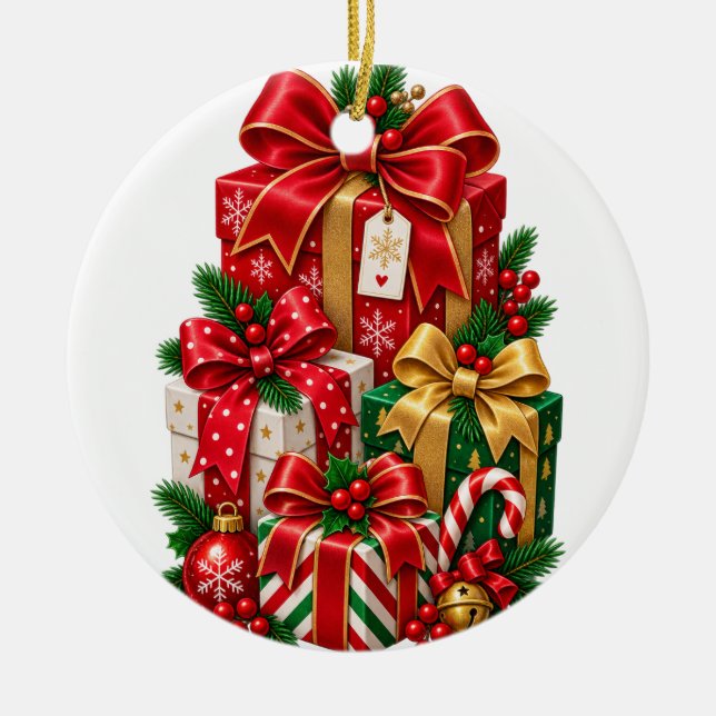 Enfeite de Presentes de Natal (Frente)