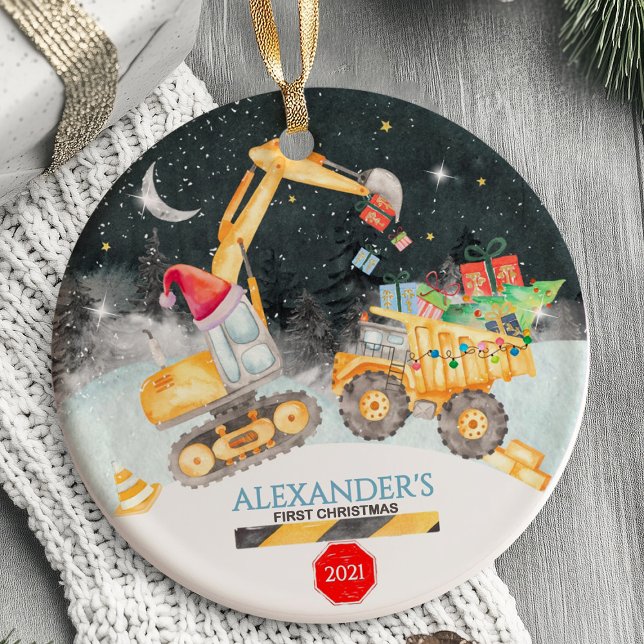 Enfeite de Primeiro Natal do Bebê (babys first christmas ornament, personalized christmas ornament, custom baby ornament,,baby first or)