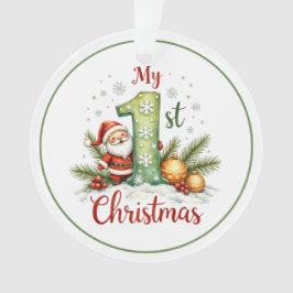 Enfeite de Primeiro Natal do Bebê – Recordo de Nat