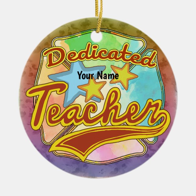 Enfeite de Professor Dedicado (Frente)