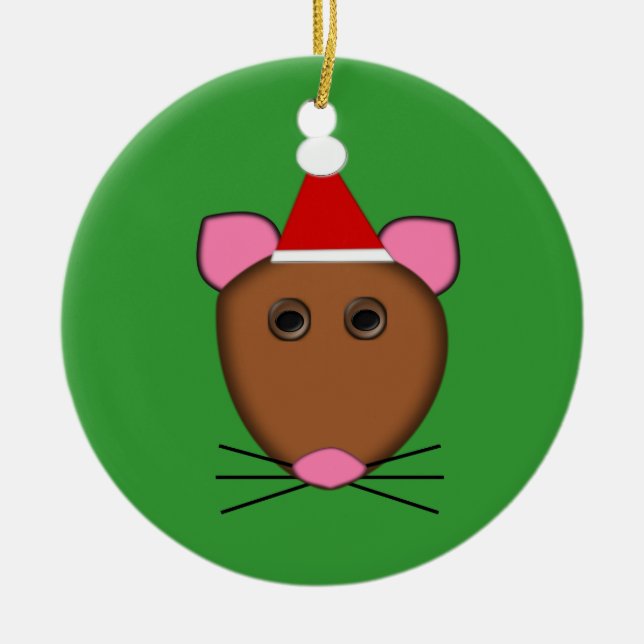 Enfeite de Rato de Natal (Frente)