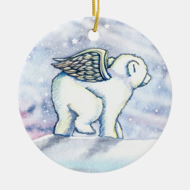 Enfeite de Ursinho Polar Pequeno (Frente)
