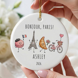 Enfeite de Viagem de Férias Personalizado em Paris