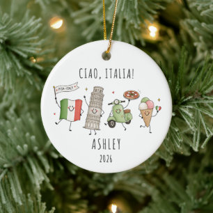 Enfeite de Viagem Personalizado Ciao Italia