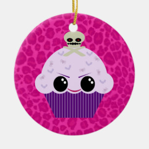 Enfeite de xícara de kawaii com estampa de leopard