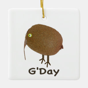 Enfeite Dia G Kiwi Fruta Pássaro