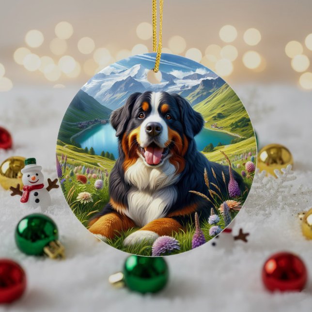 Enfeite Encantador do Cão de Montanha Bernês (Criador carregado)