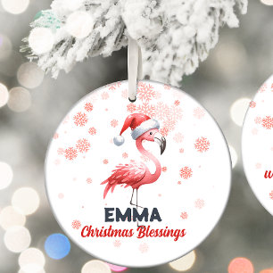 Enfeite Flamingo Bonito de Bênçãos de Natal
