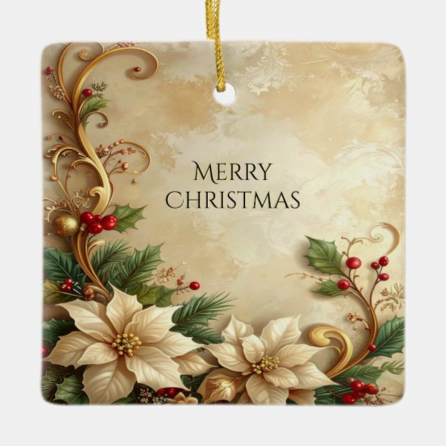 Enfeite Floral de Natal (Frente)