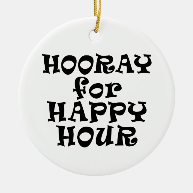 Enfeite Hooray para Hora Feliz (Frente)