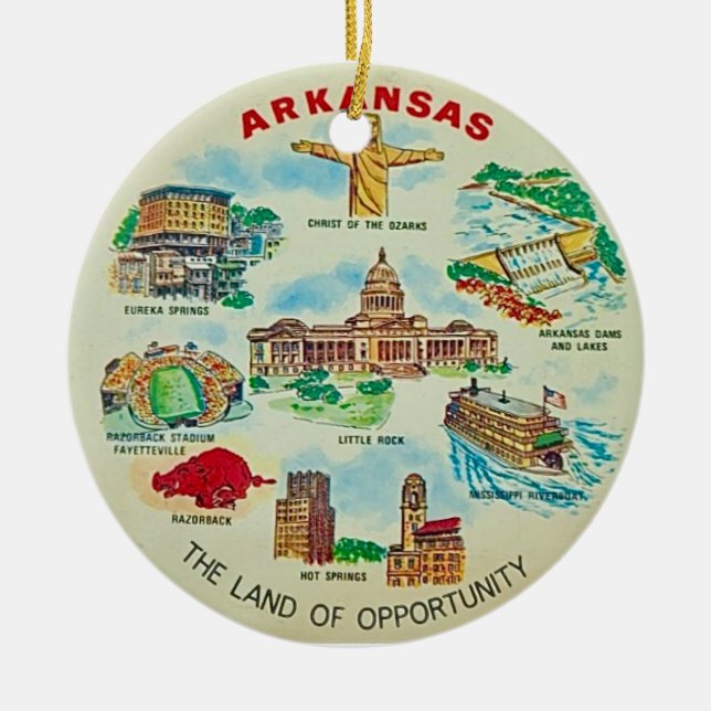 Enfeite Ilustrado do Arkansas (Frente)