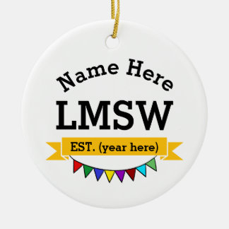 Enfeite LMSW Presente de Assistente Social Mestre 