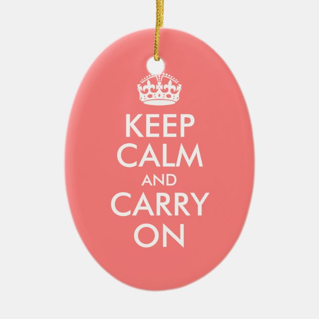 Enfeite Manter a Calma e Continuar (Frente)