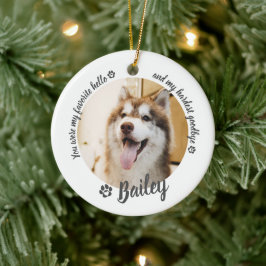 Enfeite Memorial de Foto Personalizado de Cachorro