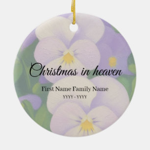 Enfeite memorial de Natal no céu Amor-perfeito