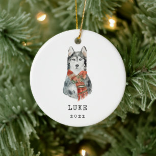 Enfeite Memorial para Cão Husky Siberiano