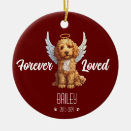 Enfeite Memorial Personalizado de Goldendoodle Dou