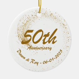 Enfeite Metálico de 50º Aniversário Personalizado