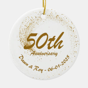 Enfeite Metálico de 50º Aniversário Personalizado