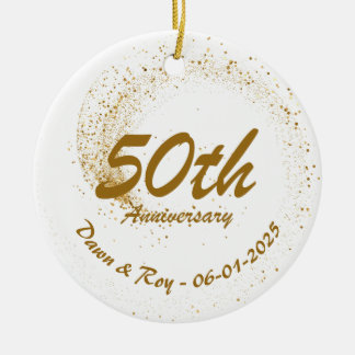 Enfeite Metálico de 50º Aniversário Personalizado