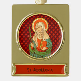Enfeite Natalino Dourado Com Faixa Rua. Apollonia (VVP 001)