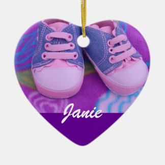 Enfeite Nome da Criança Presentes Sapatos Rosa