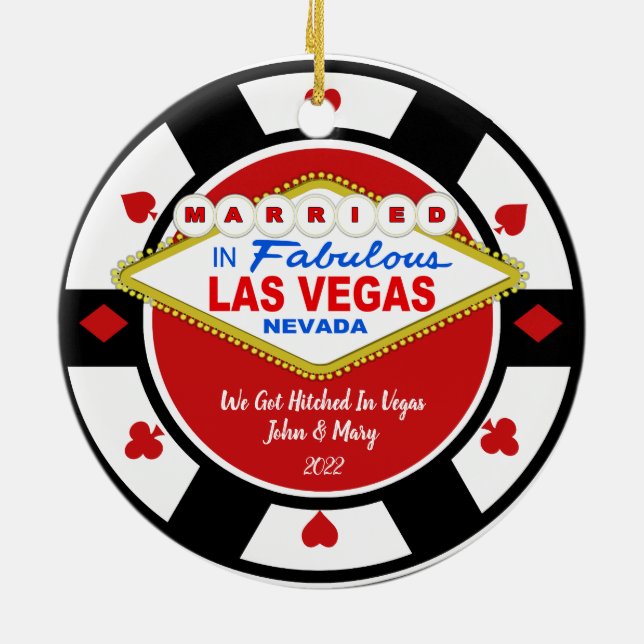 Enfeite Nós Casamos em Vegas (Traseira)